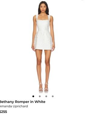 Amanda Uprichard White Mini Romper Dress